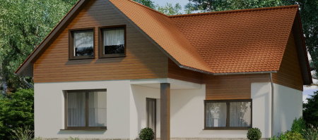 Виниловый сайдинг VOX Клееный брус Nature (Дуб золотой )