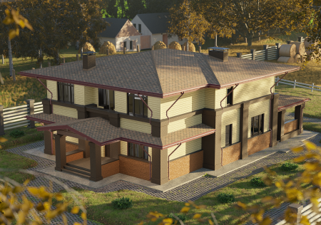 Мягкая кровля Docke Евразия (Eurasia) Шестигранник (Коричневый )