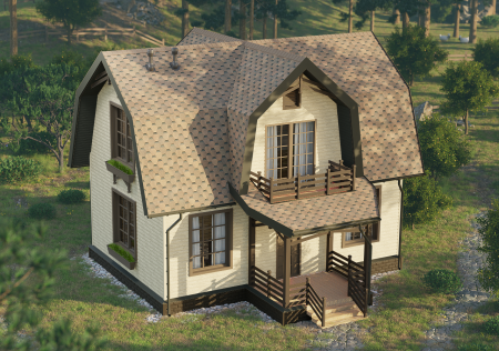 Мягкая кровля Docke Евразия (Eurasia) Шестигранник (Светло-коричневый )