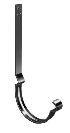 Крюк крепления желоба длинный 125 мм из стальной полосы Grand Line (125 Черный (RAL9005)  )