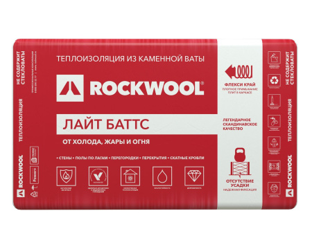 Утеплитель Rockwool Лайт Баттс 50 мм