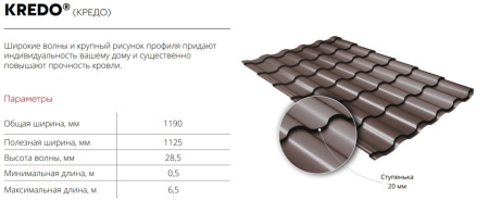 Металлочерепица Grand Line Kredo Velur