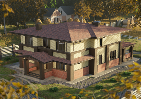 Мягкая кровля Docke Евразия (Eurasia) Шестигранник (Красный )