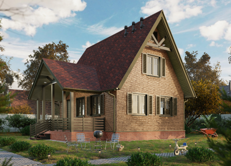 Мягкая кровля Docke Евразия (Eurasia) Лабиринт (Красный )