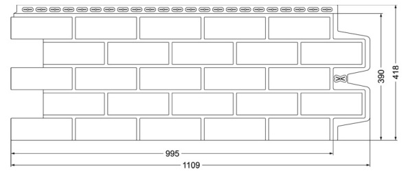 Фасадная панель Grand Line Состаренный кирпич Фасадная панель Grand Line Состаренный кирпич